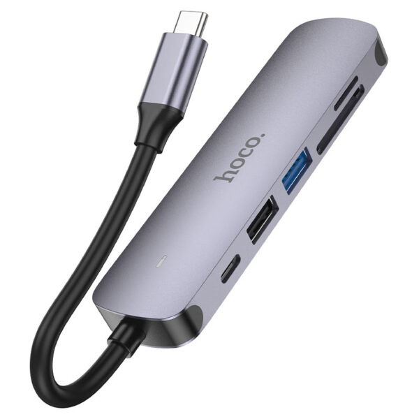 Hoco HB28 Type-C multi-function converter ( HDTV + USB3.0 + USB2.0 + SD + TF + PD)